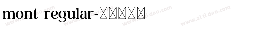 mont regular字体转换